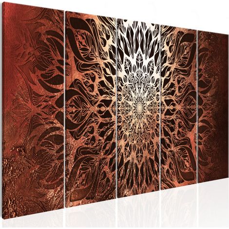 Tableau Imprimé 5 Panneaux "Hypnosis Orange Narrow" 80 x 200 cm (1/2)