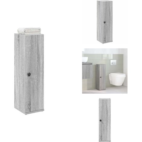 Meuble de salle de bain avec porte-rouleau sonoma gris - Meuble De Salle De Bain - Meubles De Salle De Bain - Meuble De Rangement De Salle De Bain - Meuble De Rangement De Toilette (1/5)