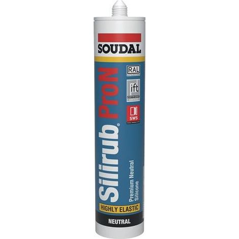 Silikondichtstoff Silirub ProN transp.300ml Kartusche SOUDAL (1/2)