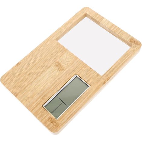 Horloge de Bureau Numérique Multifonction en Bois et Plastique, Petit Réveil Électronique Compact avec Écran Clair, Horloge Digitale pour Chambre, Salon, Bureau et Décoration (1/5)