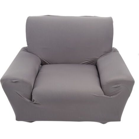 Housse de canapé 1 Place, Haute élasticité, Antidérapante, pour la Protection des Poils d'animaux, Adaptée au canapé Simple de la Maison, en Fibre de Polyester/polyuréthane (Grey) (1/3)