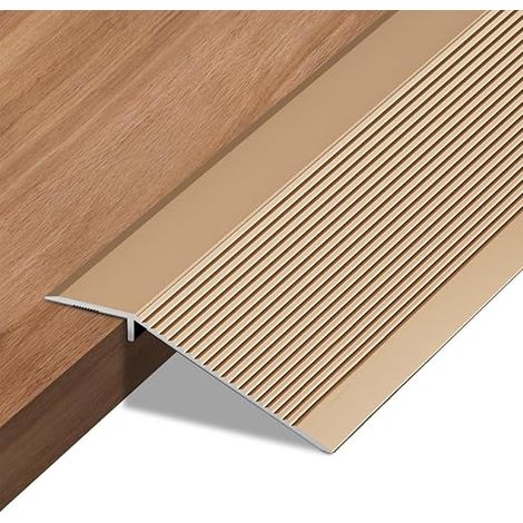10-35mm Self Adhesive Aluminum Floor Transition Bar, Height Balancing Profile for Laminate, Tile, PVC and Parquet Flooring 90cm x 100mm (Gold, 90cm x 100mm) (1/5)