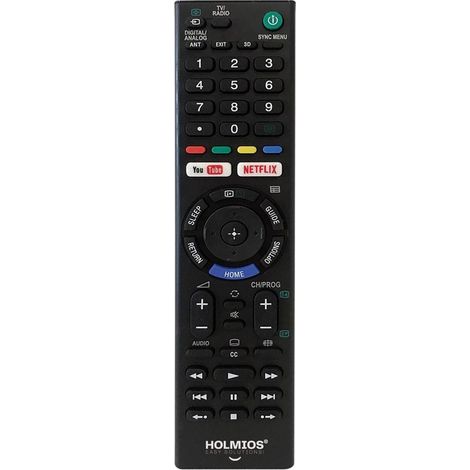 HOLMIOS Telecomando universale per Sony Smart TV (2xLR03/AAA non inclusi) nero
