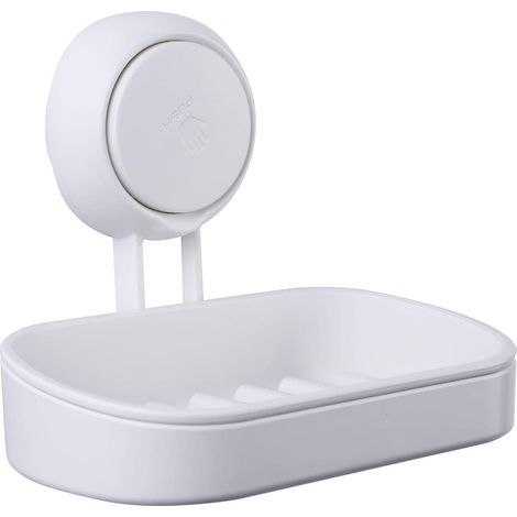 Porte Savon à Ventouse, Boîte à Savon, Porte Savon Douche Réutilisable Charge 5KG 1 Seconde Installation Convient à la Cuisine, à la Salle de Bain, Salon, Balcon, Bureau (1/5)