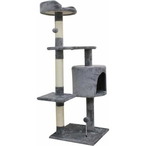 Arbre a chat JASPER - 40 x 40 x 114 cm - Gris