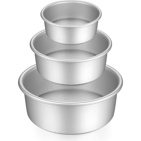 3-teiliges Set Kuchenform-Set Runde Backformen Backformen Mit herausnehmbarem Boden Ideal zum Backen von Kuchen für Partys und Geburtstage 14 cm (1/5)