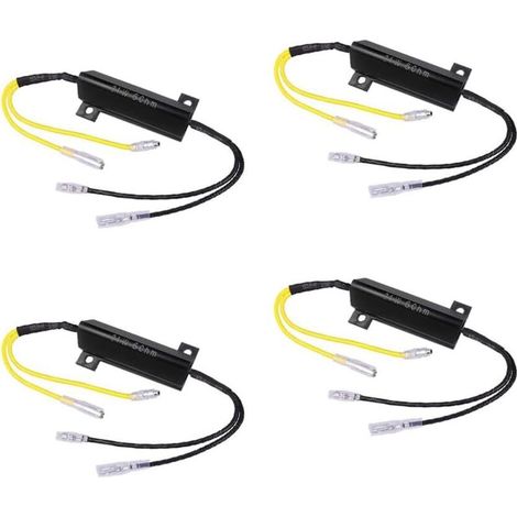 Adattatore resistore di carico LED, correzione errori di lampeggio, decodificatori per controller lampeggiatori per mini indicatori LED SMD, 21W 6Ω, confezione da 4 (1/4)