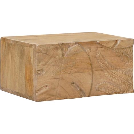 Comodino a muro fatto a mano Marrone Teak 40 x 30 x 20 cm vidaXL (1/5)