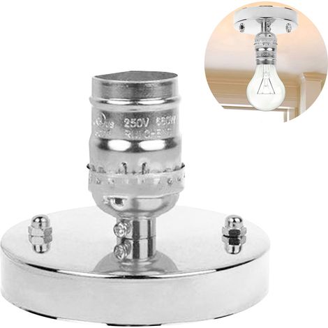 Support Plafonnier - Fixation Murale et Plafond - Compatible E27 - Pour Cuisine Salon Salle à Manger - Lot de 1 (1/5)