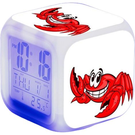 Réveil de Chevet carré avec 7 Couleurs Veilleuse,Snooze,Horloge (1/5)