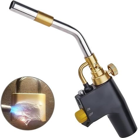 Propane Torch, Heavy Metal Gas Torch Barbecue Torch Welding Propane Gas Welding High Temperature Heavy Duty Plumbing with Piezo Ignition for Cooking and Welding (1/5)