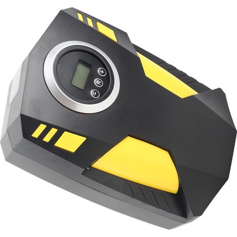 Compresseur d'air portable pour gonfler pneus 12V avec batterie et LED, 3 embouts, pour voiture moto vélo ballon, kit gonfleur électrique (1/5)