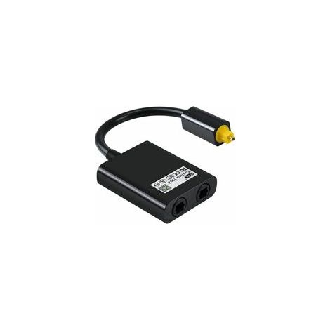 1 A 2 Adaptateur Audio Separateur De Cable Optique Numerique Adaptateur Audio A Fibre Optique Adaptateur De Distributeur A Fibre Optique Noir, Le Noir