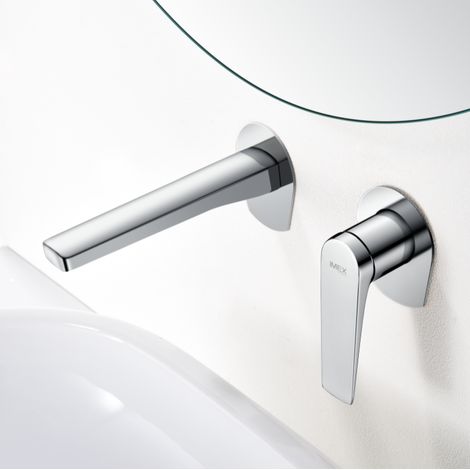 Imex - Grifo Monomando Lavabo Empotrado Cromado Serie Delos (1/4)