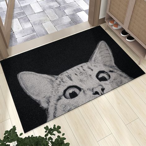 Paillasse antidérapante pour entrée, tapis racle-boue résistant aux saletés, en rouleau PVC filaire, 45 x 70 cm (17,7 x 27,6 pouces), usage domestique. (1/5)