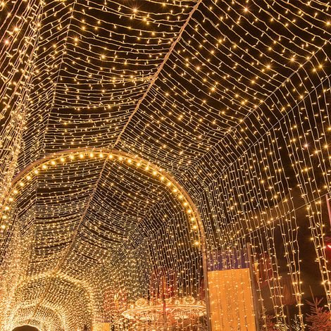 Wolketon LED Lichterkette.Lichterkette 8 Modi Außenbeleuchtung Wasserdichte mit Fernbedienung und Timer für Zimmer Weihnachten Dekoration.30M 300LEDs(Warmweiß) (1/5)