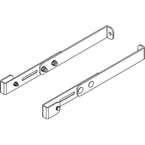 Hailo Wandhalter für Rundschacht und gerade Wand für Leitertyp 9633/9634, 430-510mm Wandabstand