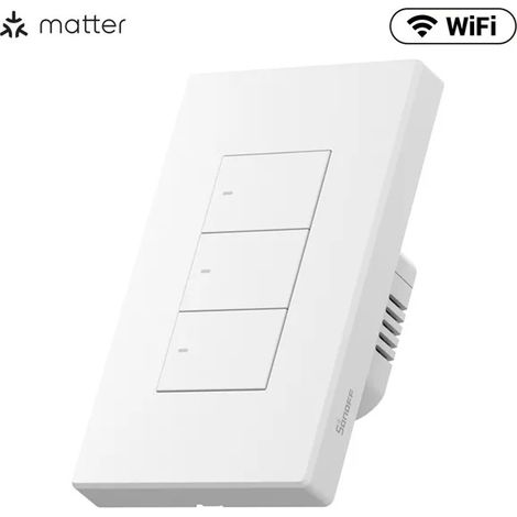 Sonoff SwitchMan Interruttore da Parete Bianco M5-120W Matter Dimensione: 3 Pulsanti (1/2)