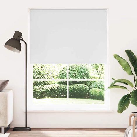 vidaXL Store enrouleur occultant 144,4x230 cm tissu de 140 cm blanc (1/5)