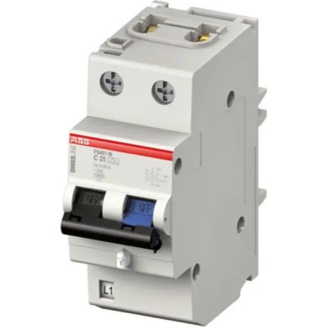 Interruttore differenziale Smissline FS400 10kA, 1P+N (Neutro a destra), curva B, 16A, 30mA - ABB2CCL562110E0165