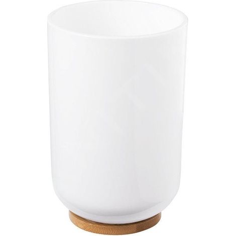 SNOW Gobelet sur pied, blanc/bambou (1/3)
