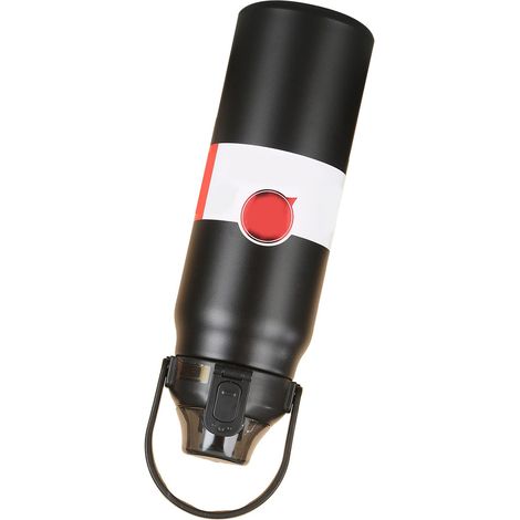 Großer Wasserbecher, isoliert, Edelstahl 316, tragbarer Sportkessel, Dunkelschwarz, 1 Liter (1/5)