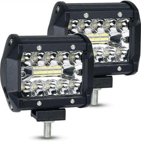 Stück 60-W-LED-Arbeitsscheinwerfer, Projektor-Flutlicht-Nebelscheinwerfer-Kombination, LED-Fernscheinwerfer für Geländewagen, Boote und Fahrerkabinen (1/5)