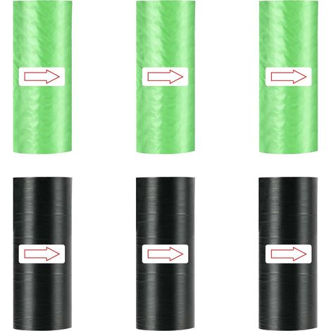 Sacs poubelle de voiture, lot de 6 mini sacs poubelles colorés, résistants aux déchirures, pour les déplacements à domicile et au bureau. (1/5)