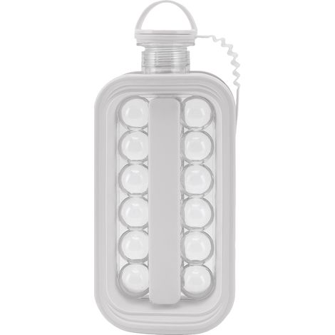 Moule à Boules de Glace Portable en Silicone - Récipient à Glace Pliable pour Maison - Gris (1/5)