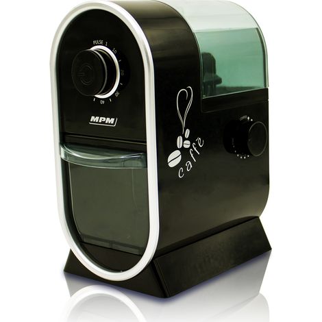 MPM MMK-05 Molinillo Café Profesional Eléctrico, Sistema de Muelas, 17 Niveles Molido, 60 gr, Temporizador 100W Negro (1/5)