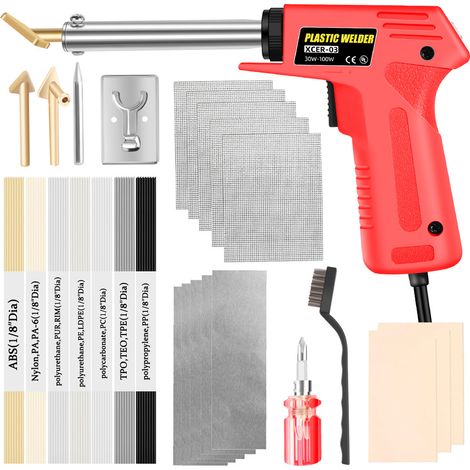 Machine soudage plastique 100W – pistolet soudeur réparation – kit réparation pare-chocs voiture – soudure plastique
