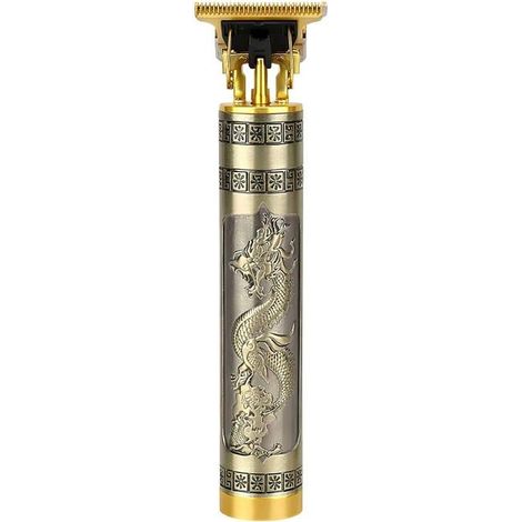 Tondeuse sans fil - SOKANY - Gravé Bronze - Autonomie 3h - Lame en T - Corps métal gravé (1/5)