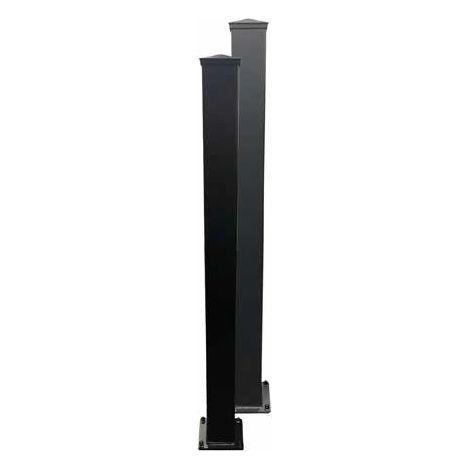 Surface/Sunken Pedestrian Gate Post - L8 x W5 x H200 cm - Black