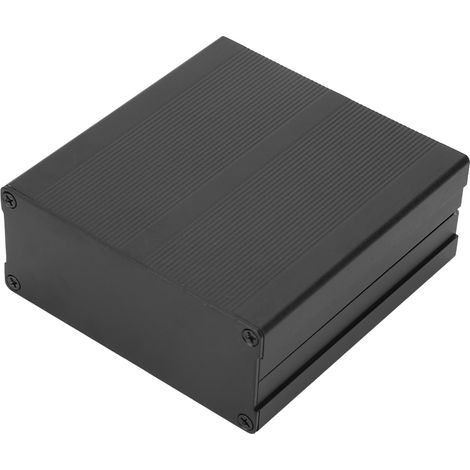 Boîtier pour circuit imprimé en aluminium noir mat, boîtier pour projets électroniques (1/5)