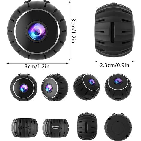 Mini Caméra - Petite Caméra De Surveillance Portable Full HD 1080p - Micro Nanny Cam Avec Détection De Mouvement Et Vision Nocturne Infrarouge (1/5)