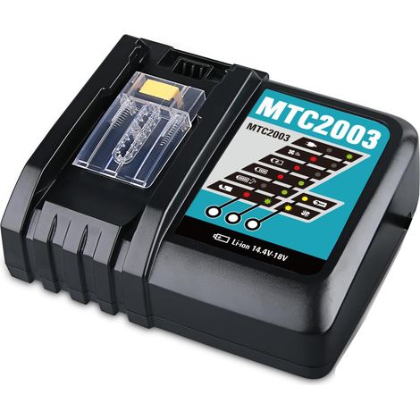 Chargeur de batterie de remplacement DC18RC 18 V 3 A compatible avec les batteries Makita 14,4 V-18 V LXT BL1815 BL1830 BL1840 BL1845 BL1850 BL1430 BL1440 BL1450 BL1860 (1/5)