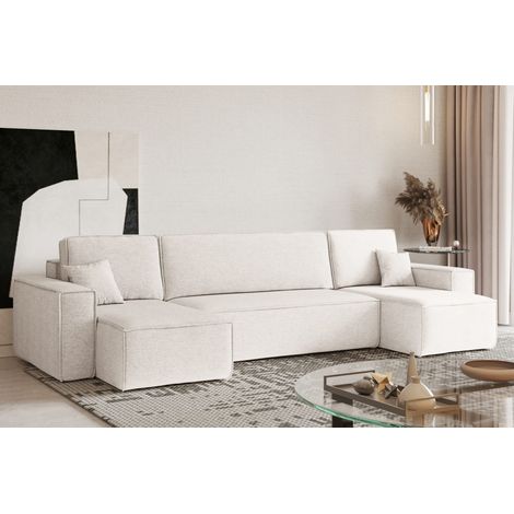 Ecksofa mit schlaffunktion und bettkasten, Sofa U-form, Couch U-form BEST stoff Neve (1/5)