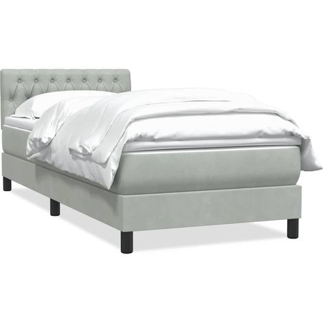 Maison Exclusive - Boxspringbett mit Matratze Hellgrau 80x220 cm