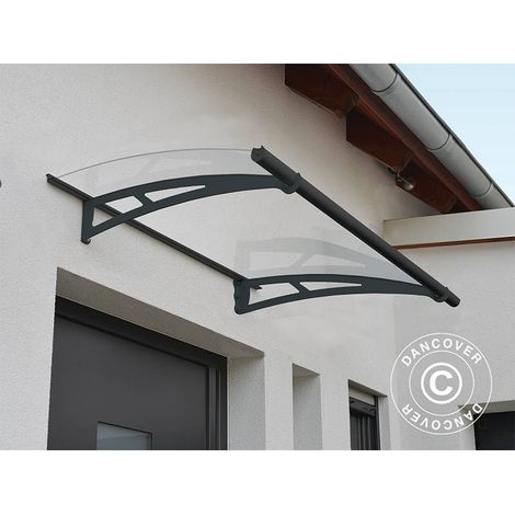 Door canopy Aquila, Palram/Canopia, 0.915x1.505 m, Dark Grey/Clear - Dancover