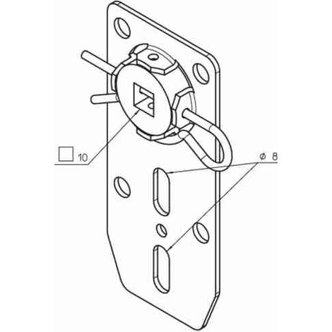 Support réglable avec douille pour Q10 CAME 001YM0140