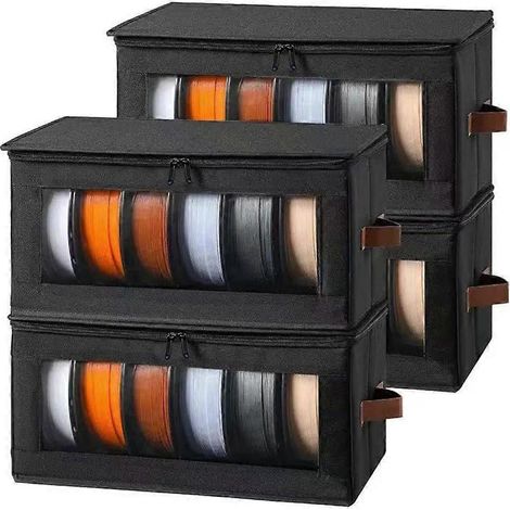 Lot de 4 boîtes de rangement pour filament d'imprimante 3D, pouvant contenir jusqu'à 24 bobines, avec dessiccant. Idéal pour un atelier à domicile. (1/5)