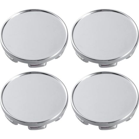 Cache Moyeu 53mm 6 Clips Argenté 4 Pcs pour Roue Avant Ou Arrière  Plastique, Diamètre Intérieur 44mm, Convient Pour Roues Avant/Arrière, Installation Facile, Clip À Clip 50mm (1/5)