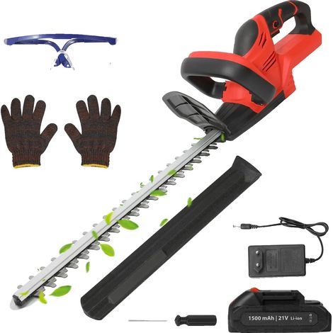 Taille-haie, Design sans fil, Lames doubles pour une coupe efficace, 1 batterie (1/2)