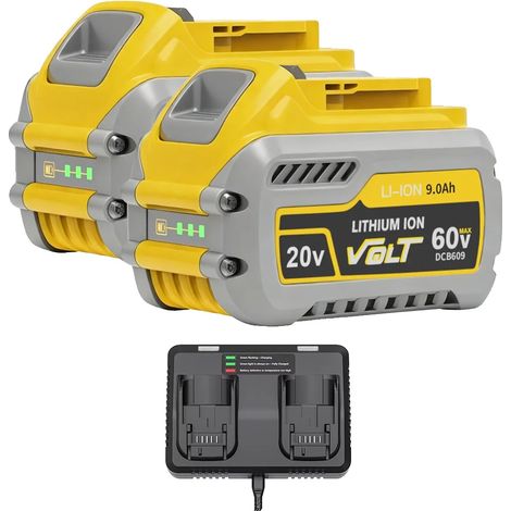 Batteria di ricambio, capacità 9000 mAh, ampia compatibilità, set da 2 (1/2)