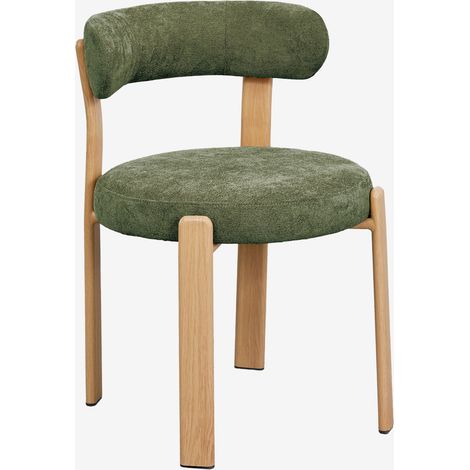 SKLUM Polsterstuhl aus Eisen Jolie Braun Naturholz