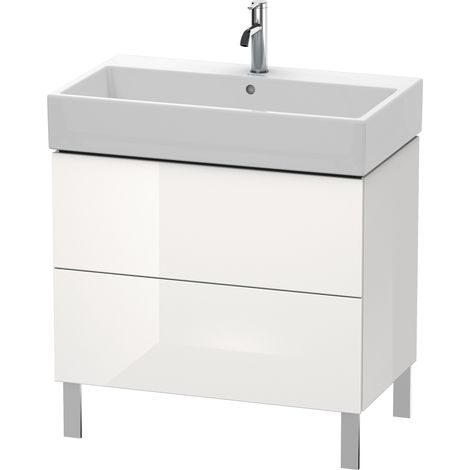 Meuble vasque L-CUBE 582x784x459mm laqué HGL (1/4)