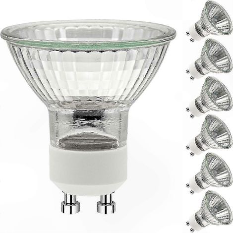 Spot GU10 35W Halogène, 230V AC Blanc Chaud, 2700K Variateur, Angle 35°, Lot de 6 Ampoules (1/5)