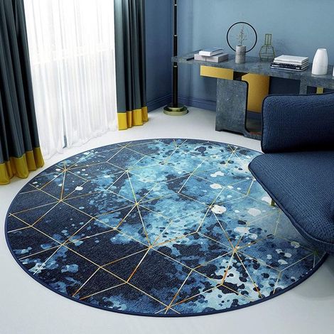 Alfombra redonda decorativa lavable, alfombra mullida, con almohadillas protectoras grandes, alfombra infantil para sala de estar, dormitorio, alfombra de juegos para bebés, alfombra para guardería, 8 (1/5)