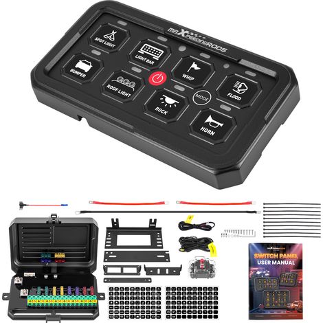 Centralina Touch 8 Pulsanti LED Blu For Veicoli Offroad Camion UTV ATV 720W (1/5)