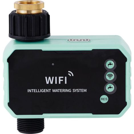 Controller di irrigazione solare smart WiFi BSP 3/4", programmatore, auto sensore pioggia, rubinetto solare IPX5 per prato e giardino (1/5)